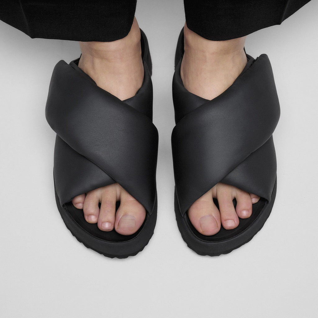 Theda Cross Strap Natural Leather