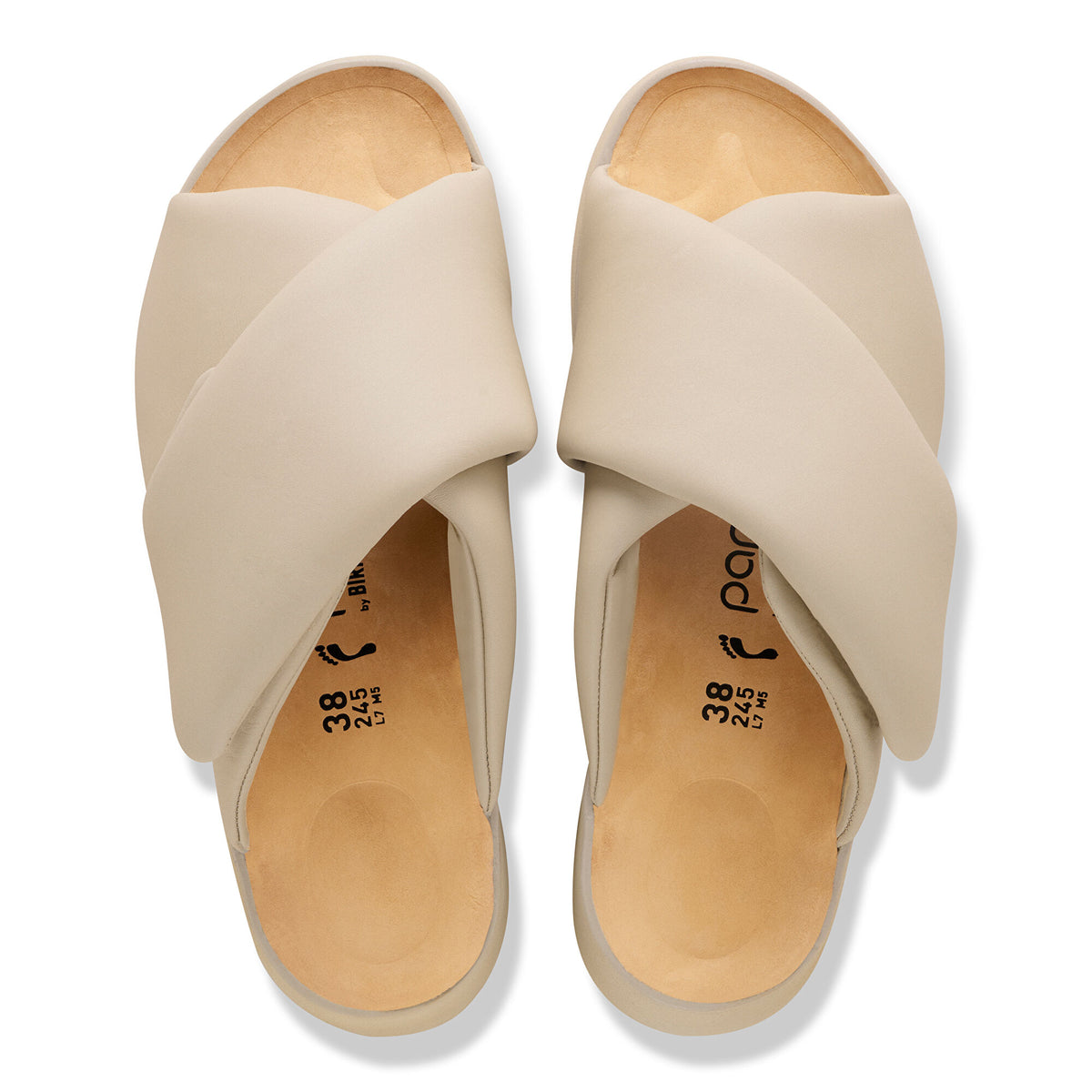 Theda Cross Strap Natural Leather