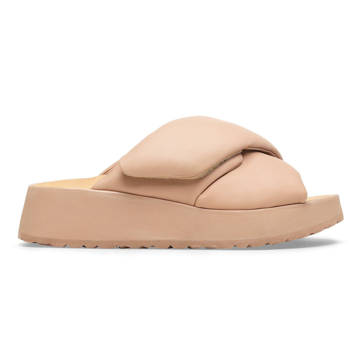 Theda Cross Strap Natural Leather