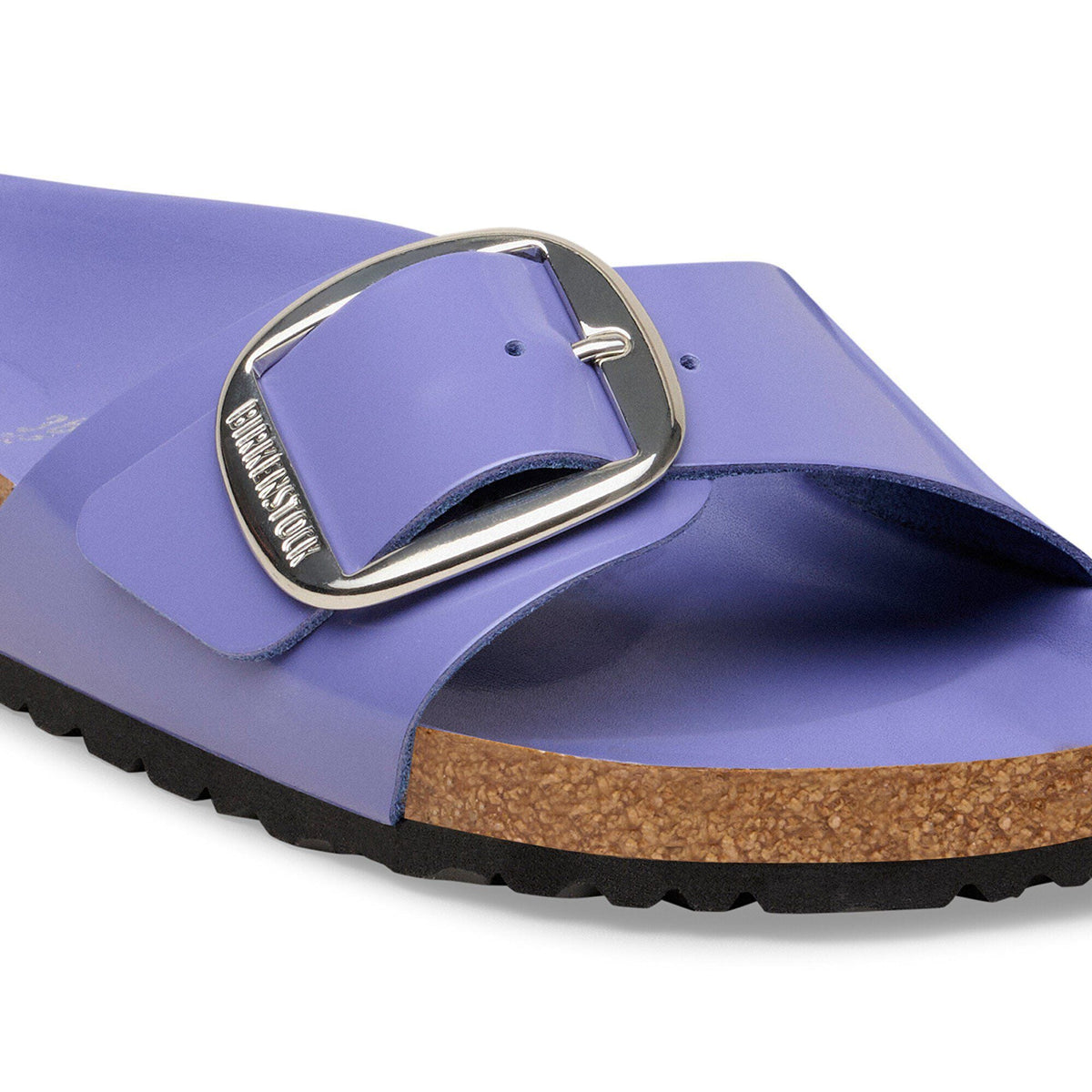 Madrid Big Buckle Natural Leather Patent