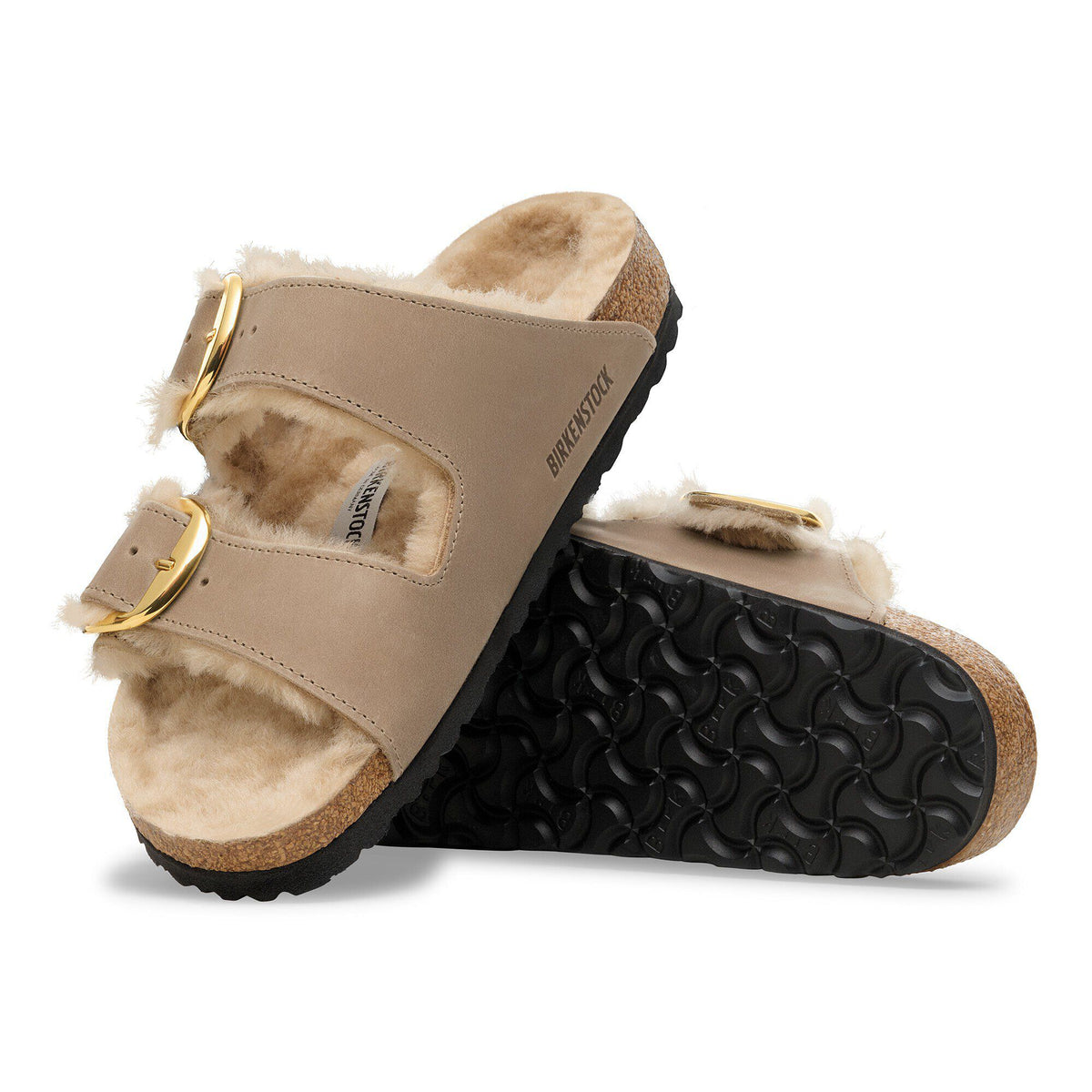 Arizona Big Buckle Shearling Natural Leather Oiled