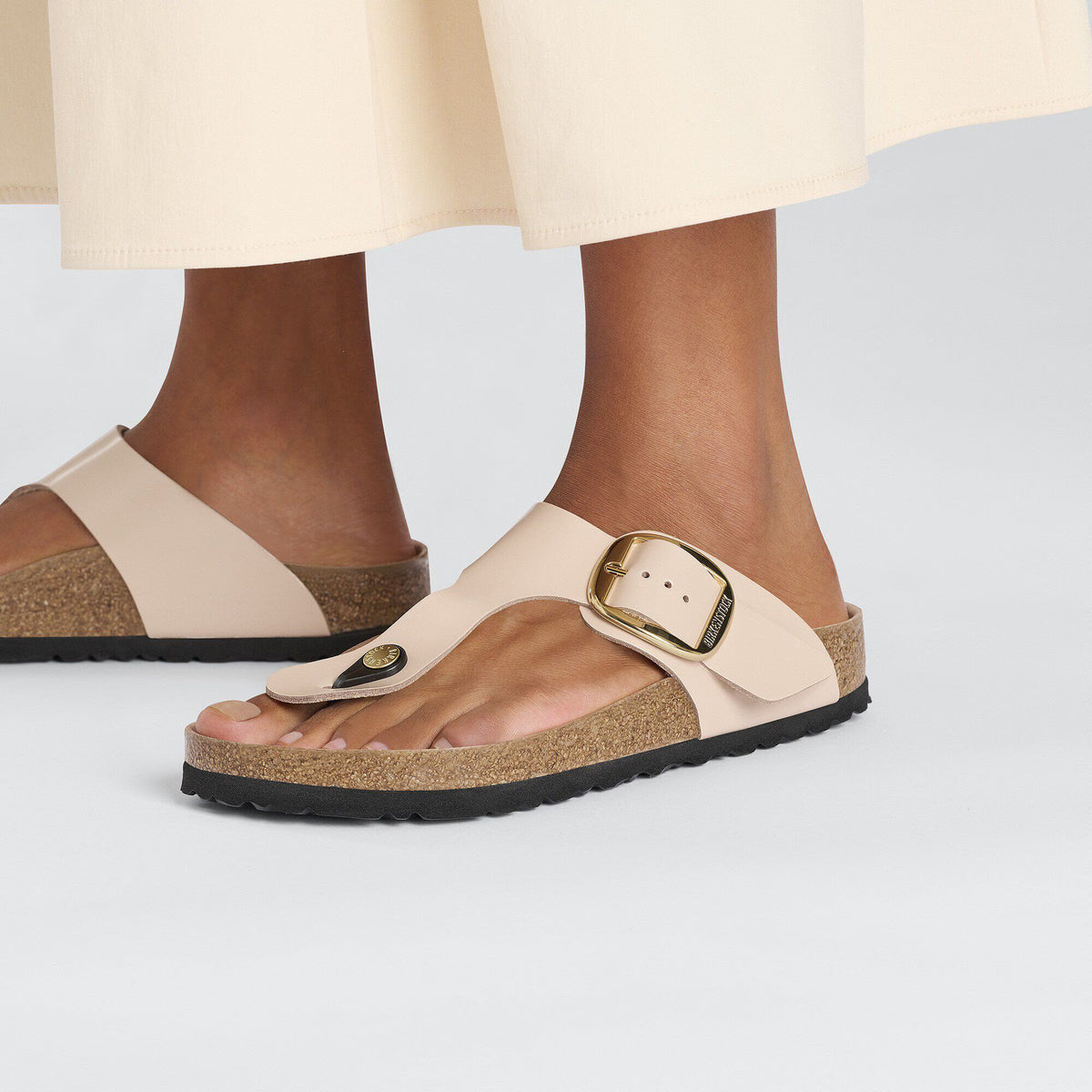 Gizeh Big Buckle Natural Leather Patent