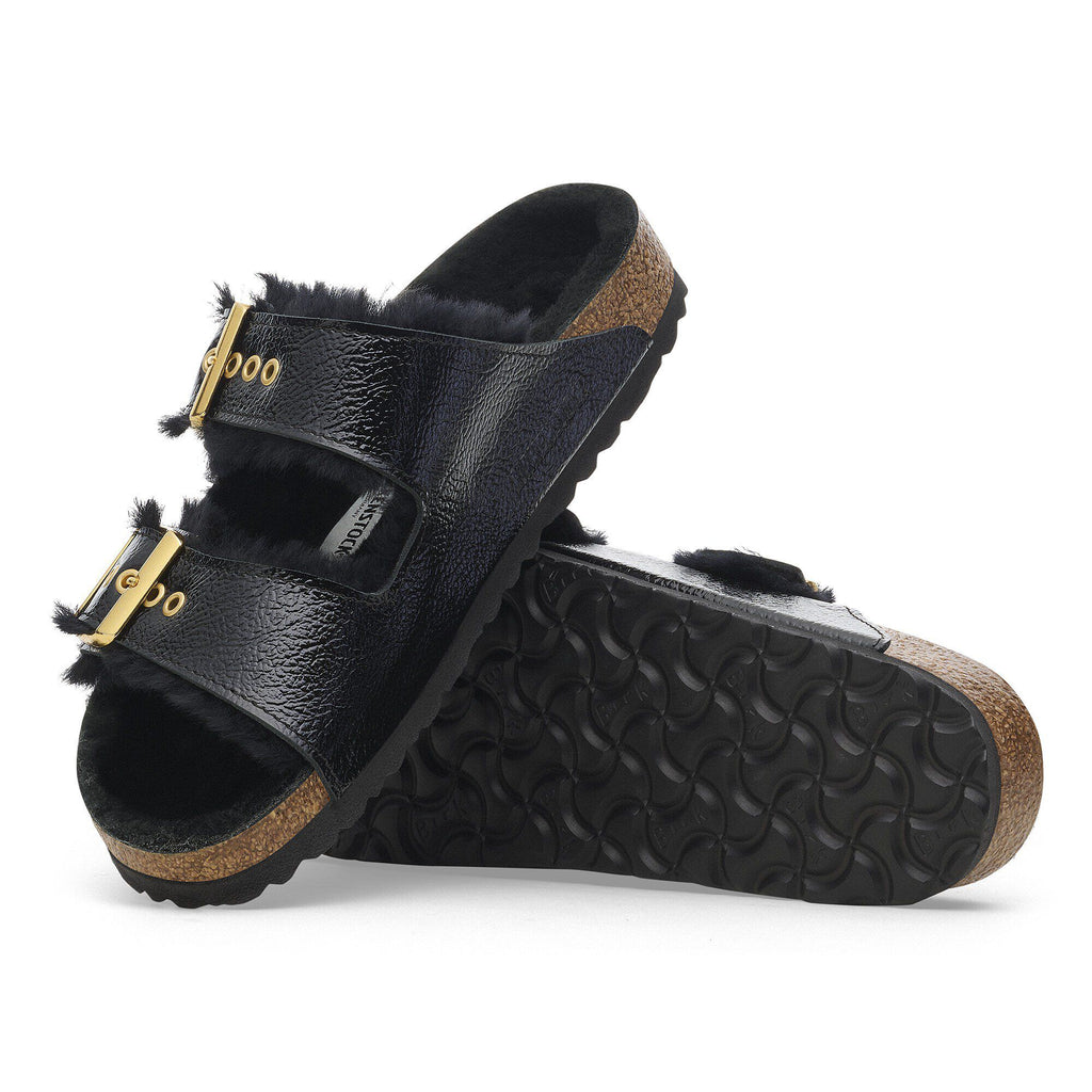 Arizona Shearling Eyelets Patent Leather