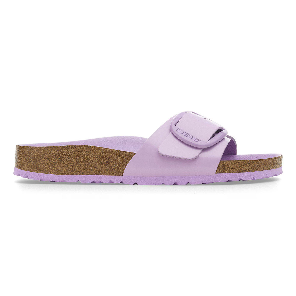 Madrid Big Buckle Natural Leather Patent