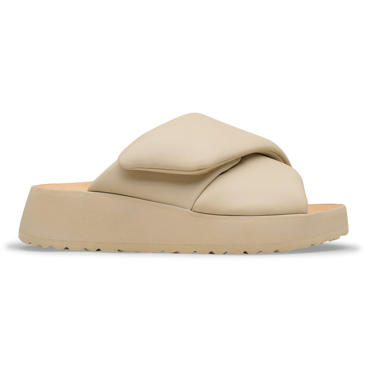 Theda Cross Strap Natural Leather
