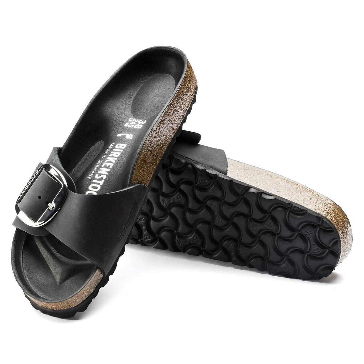 Madrid Big Buckle Natural Leather Oiled