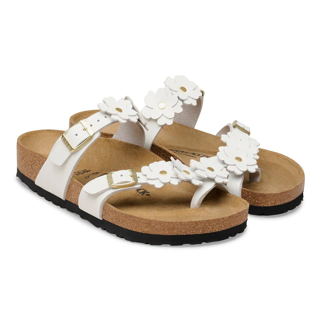 Mayari Flower Embellishment Natural Leather