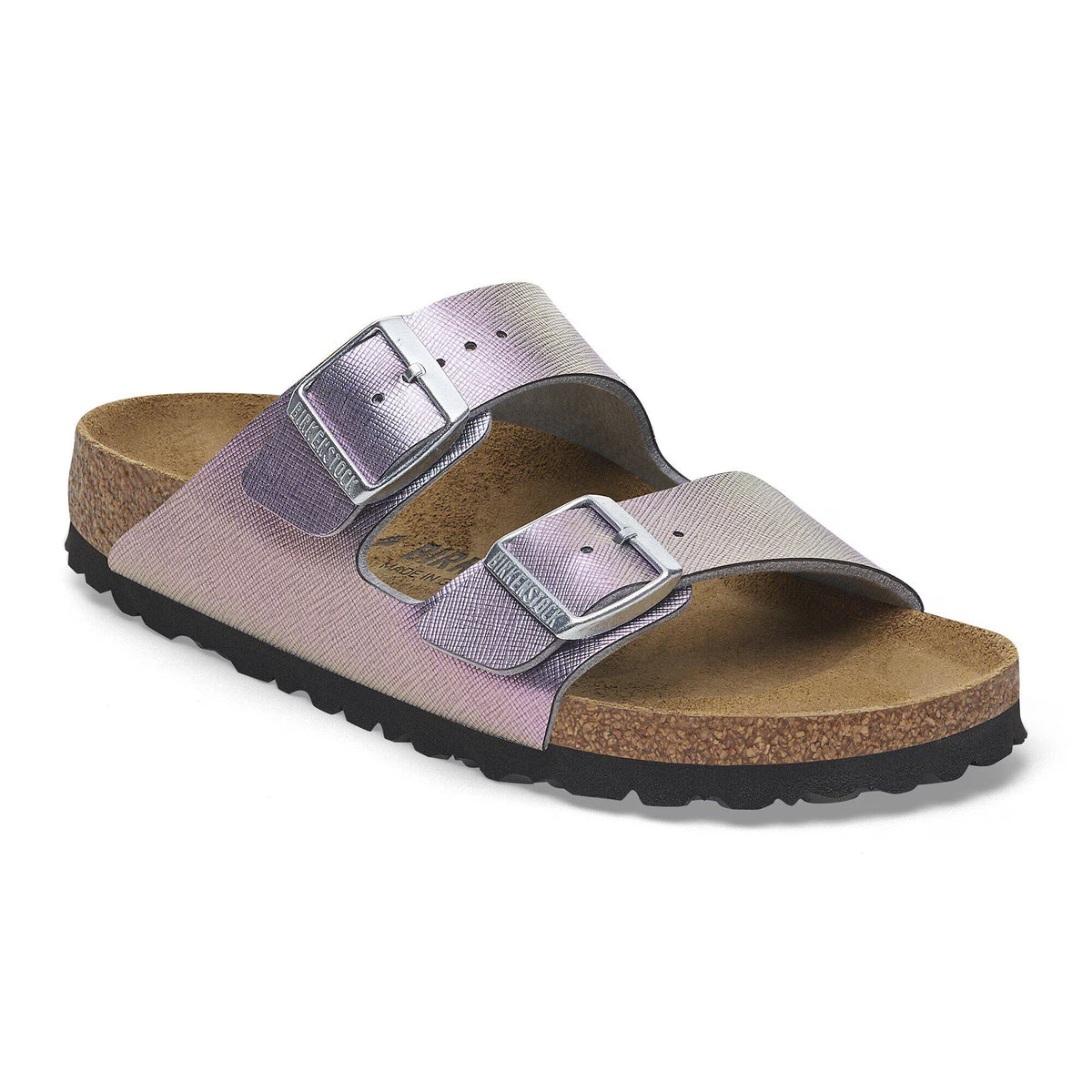 Arizona Birko-Flor Embossed Saffiano Iridescent Viola