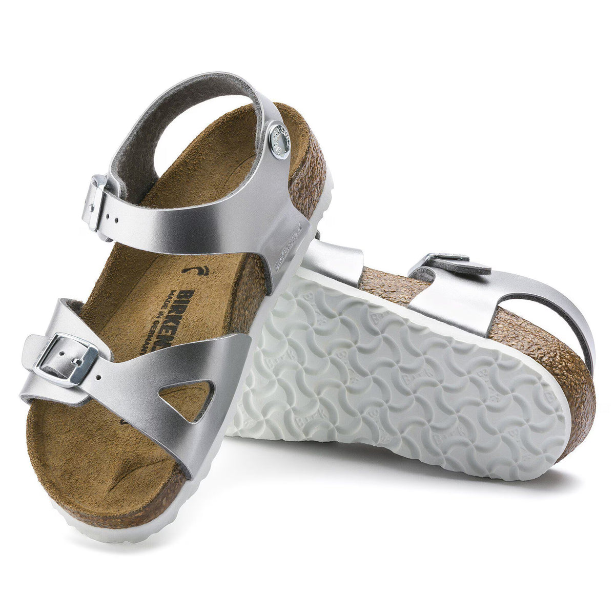 Rio Kids Birko-Flor Electric Metallic Silver
