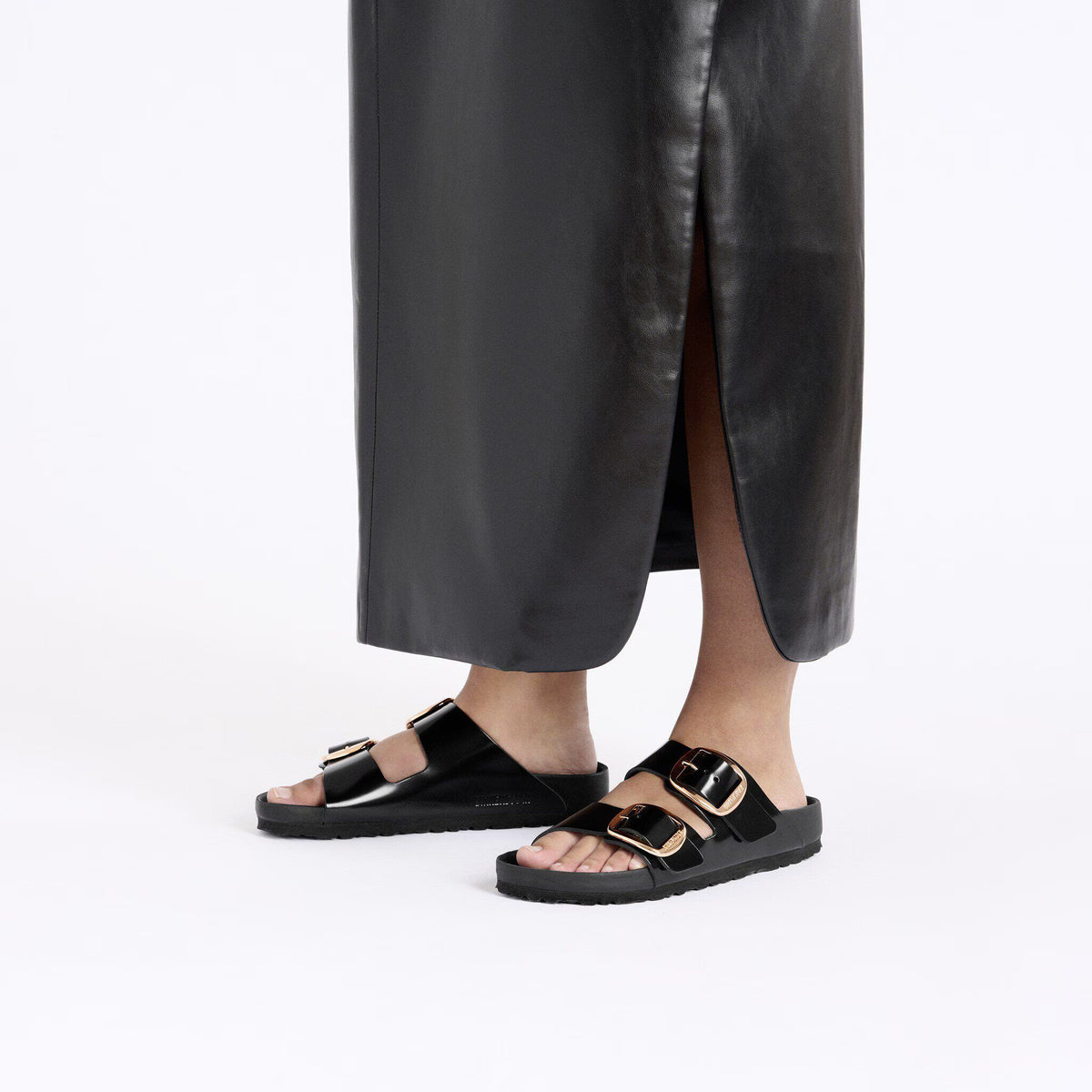 Arizona Big Buckle Natural Leather Patent