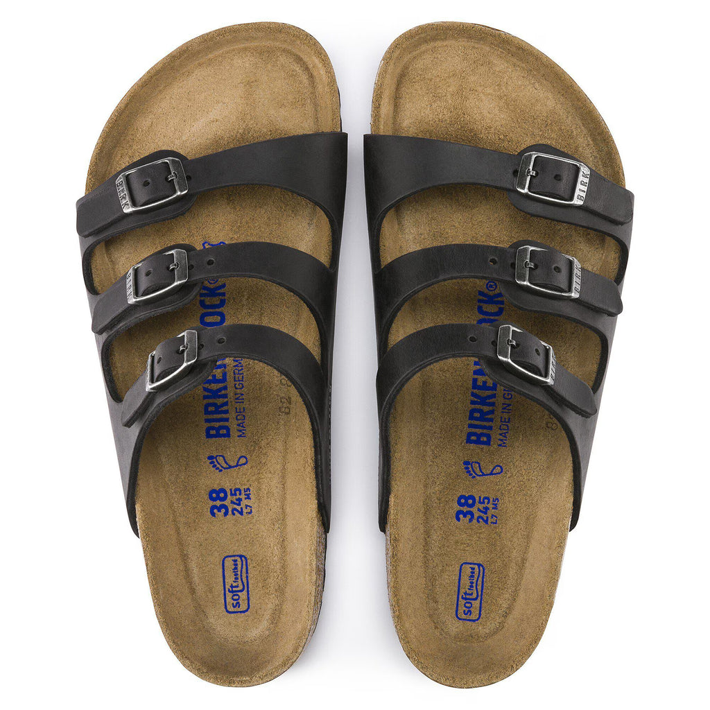 Florida Soft Footbed Natural Leather Oiled Black