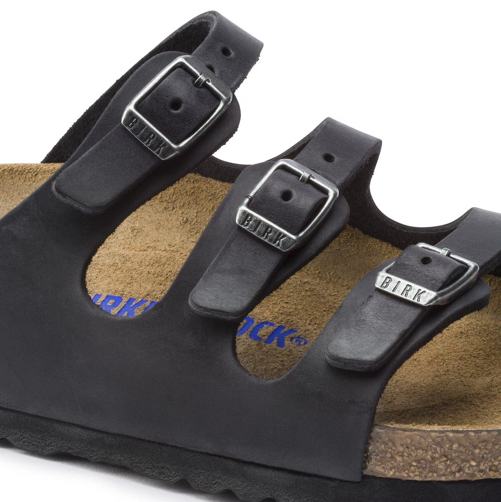 Florida Soft Footbed Natural Leather Oiled Black